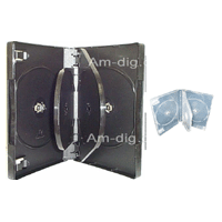 DVD Case - Clear Five Disc 27mm M-Lock Hub Design