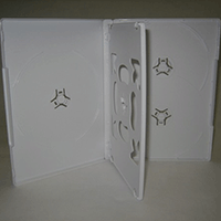 DVD Case - Multi-5 White 14mm Spine - Swing Tray