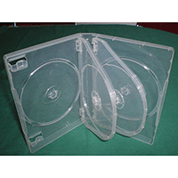 DVD Case - Multi-6 Super Clear 27mm Spine w/ Clips