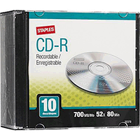 Imation CD-Rw 4X 10-Pack Slimcase -Staples Branded