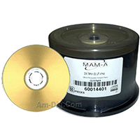 MAM-A 14401: GOLD CD-R DA-74 Gold Inkjet Printable
