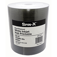 You may also be interested in the Prodisc / Spin-X 46113326: CD-R 48x Silver Inkjet.