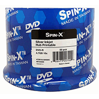 Prodisc / Spin-X 46153230: DVD-R 16x Silver Inkjet