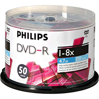 Philips Logo DVD-R 8x 4.7GB in 50 Packs