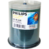 You may also be interested in the Philips CD-R White Inkjet Logo On Hub 50 Bulk Pack.