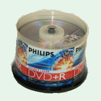 Philips DR8S8B50F/17 DVD+R Dual Layer 50-Cakebox