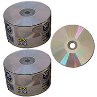 Premium CD-R80 52x Silver Shiny No Stacking Ring