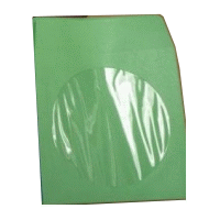 CD/DVD Sleeve - Green Paper with Flap & Window