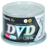 Ritek DL DVD+R 8X White Inkjet Hub Printable