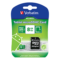 Verbatim 44042: 8GB Tablet microSDHC Memory Card Verbatim 44042: 8GB Tablet microSDHC Memory Card