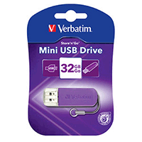 Verbatim 49833: Store n Go 32GB Mini Violet USB Verbatim 49833: Store n Go 32GB Mini Violet USB