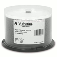 Verbatim 94854: Inkjet White 8x DVD-R (minus)