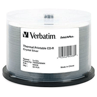 Verbatim 94938: CD-R 700MB 52x Thermal Print 50pk Verbatim 94938: CD-R 700MB 52x Thermal Print 50pk