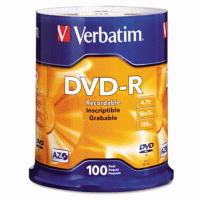 Verbatim 95102 AZO DVD-R 4.7GB 16x-100pk Spindle