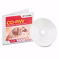 Verbatim 95161: CD-RW 700MB 4x-12x in Slim Case Verbatim 95161: CD-RW 700MB 4x-12x in Slim Case
