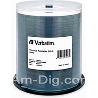 Verbatim 95253 CD-R 80MIN 52X WTP 100 SPN EVR/PRI