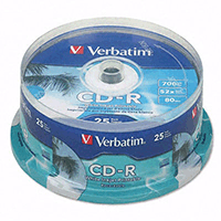Verbatim 95254: CD-R 700MB 52x White Thermal 100pk Verbatim 95254: CD-R 700MB 52x White Thermal 100pk