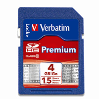 Verbatim 96171: Premium SDHC Memory Card, 4GB Verbatim 96171: Premium SDHC Memory Card, 4GB