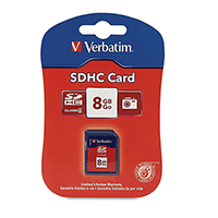 Verbatim 97303: SDHC Memory Card, 8GB, Class 4 TAA Verbatim 97303: SDHC Memory Card, 8GB, Class 4 TAA