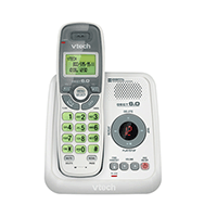 VTech CS6124: White/Grey Cordless Answering System VTech CS6124: White/Grey Cordless Answering System