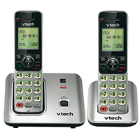 VTech CS6619-2 Silver/Black Cordless Handset Phone VTech CS6619-2 Silver/Black Cordless Handset Phone