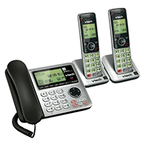 VTech CS66492 Silver/Black Handset Landline Phone VTech CS66492 Silver/Black Handset Landline Phone